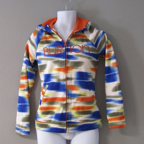 Burton Dryride Hoodie Orange Yellow Green Blue